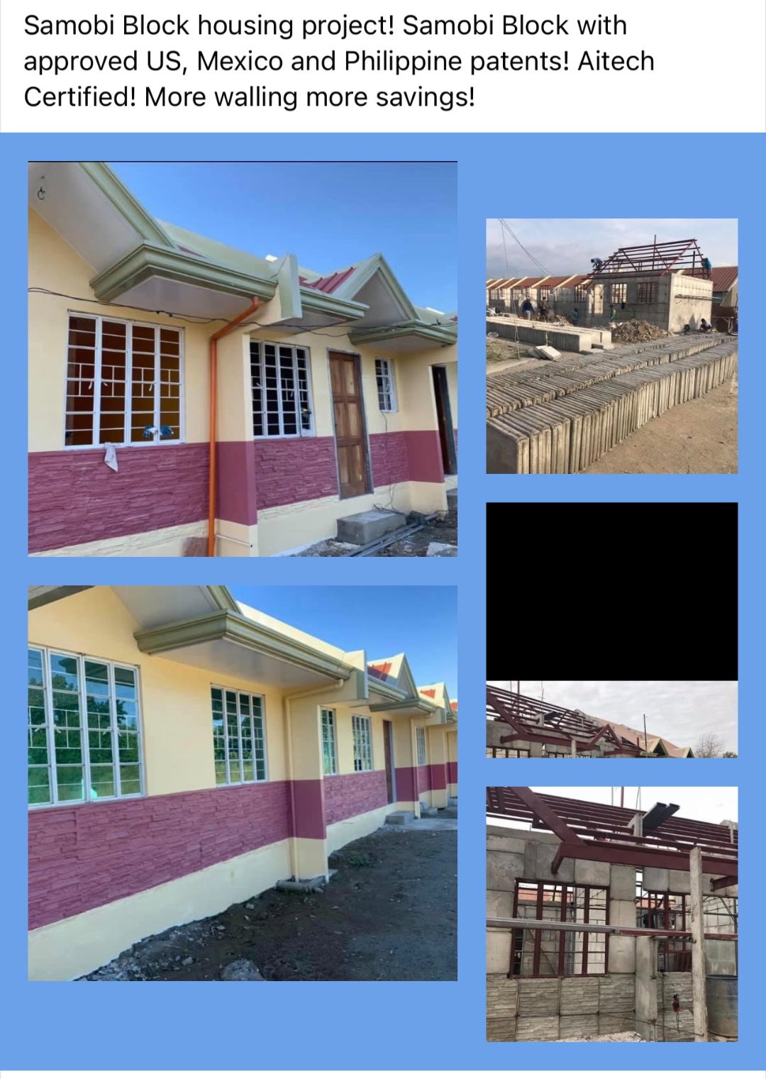 Samobi Block housing project — finished colorful residential homes
