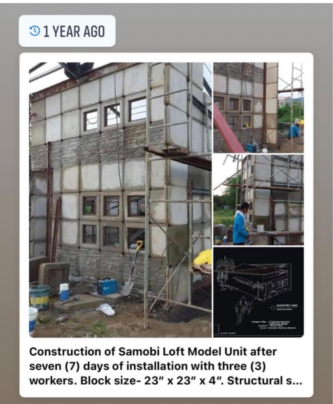 Lucia Executive residential development — construction and finished homes using Samobi Block